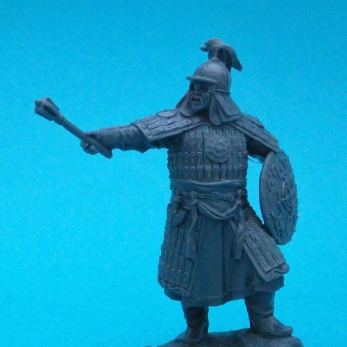 326. Mongol avec maretau d'armes et bouclier rond.