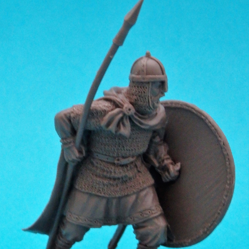 PRPL - 033  Viking avec lance, bouclier et cape.