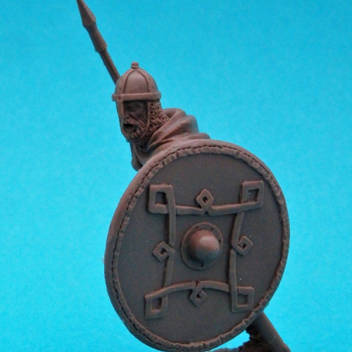 PRPL - 033  Viking avec lance, bouclier et cape.