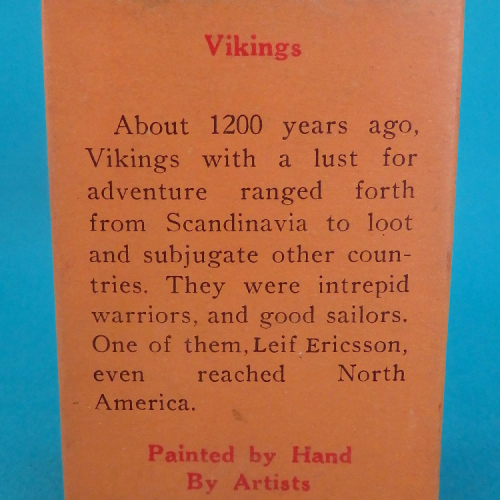 Histoire des vikings sur le verso de la boîte.