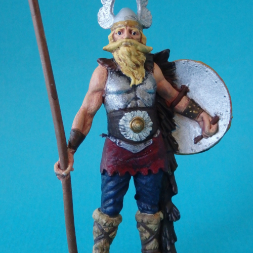 06. Viking avec lance et bouclier (peinture d'amateur).