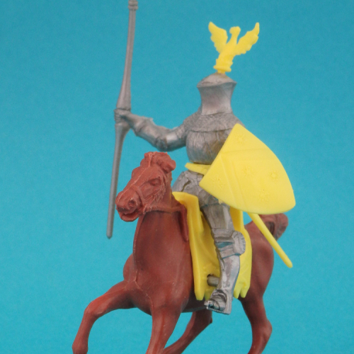10. Chevalier avec lance et penon à cheval.
