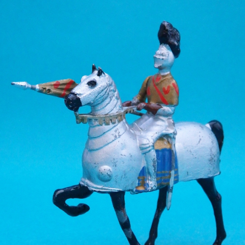 Le chevalier jouteur bleu.