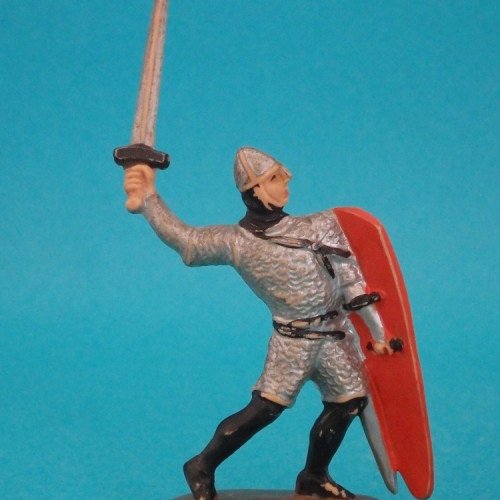 1. Normand avec épée brandie et bouclier oblong.