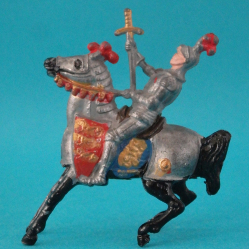 Armoiries de Richard I sur l'encolure du cheval.