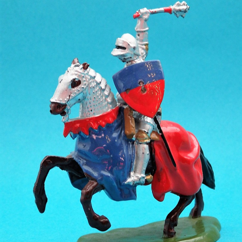 Nr 1659/9492 Chevalier à cheval avec masse d'armes.