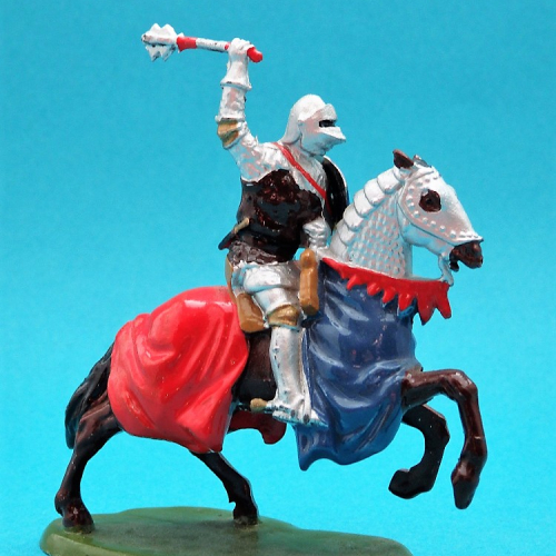 Nr 1659/9492 Chevalier à cheval avec masse d'armes.