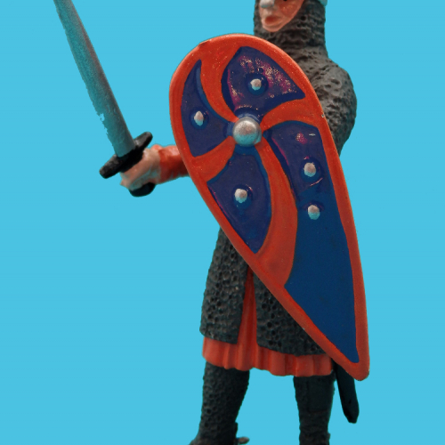 Normand avec épée et bouclier (moule Rose Miniatures)