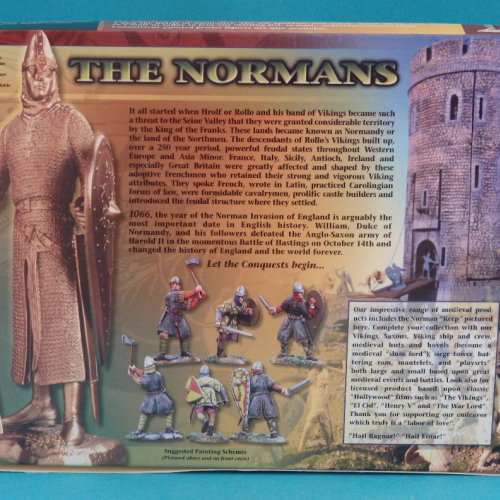Verso de la boîte Normans.