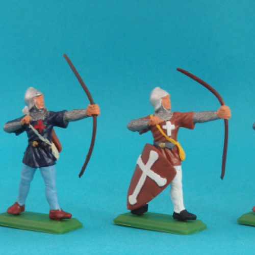 DSGLWC13/7 Archers en tenue de différentes couleurs - 6 figurines.