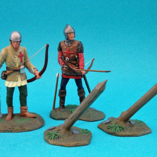 AM20001  Set Archers anglais et deux pieux.