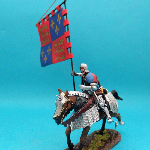 RYORK-02 Homme d'armes à cheval avec bannière royale.