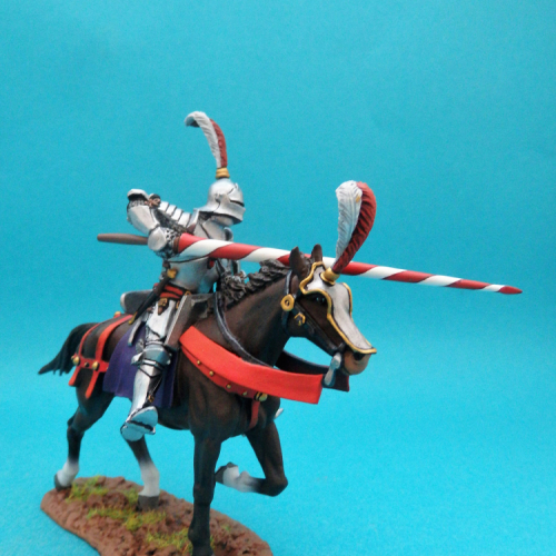 RYORK-05A Chevalier à cheval avec lance baissée.