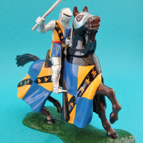 Nr 40395 Robert, Comte de Marle à cheval avec masse d'armes.