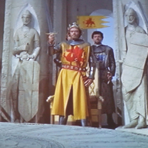 Photo du film de la MGM : Sire Modred, Roi Arthur, Sir Lancelot.