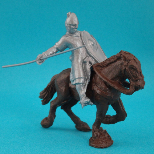 Cavalier normand avec lance pointée.