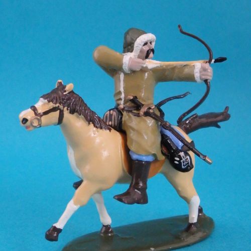 Mongol cavalier léger tirant à l'arc.