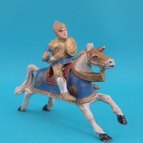 Chevalier jouteur bleu (couleur du caparaçon).