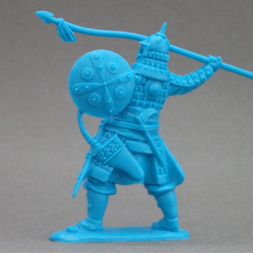 10. Mongol avec lance et bouclier.