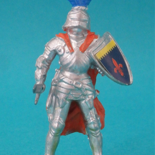 N°914 Chevalier de fcation avec épée longue, écu et cape.