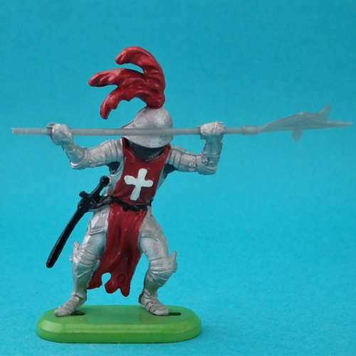 N°694 Silver knight avec hallebarde.