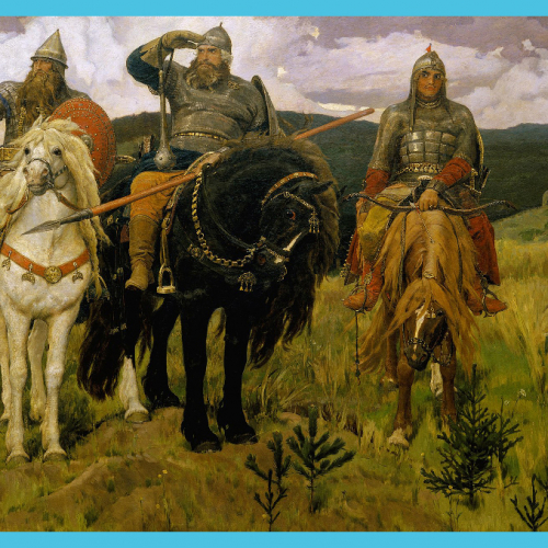 "Les Bogatyrs" peinture de Viktor Vasnetsov.