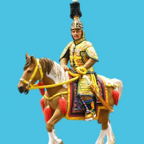 IC019 Mounted Qianlong / Qianlong à cheval.