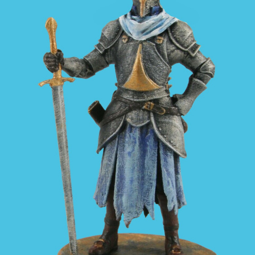 Chevalier de faction avec épée.