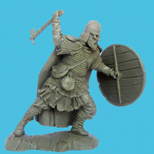 RCPL - 54013 Viking frappant avec marteau d'armes et bouclier.