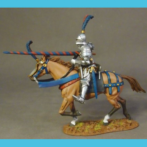 RYORK-05B Chevalier à cheval avec lance baissée.