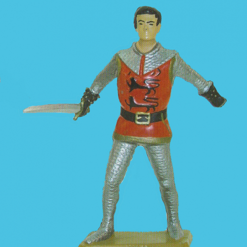 Richard Coeur de Lion à pied avec épée baissée (bras différent).