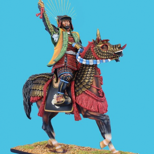 SAM043 Toyotomi Hideyoshi à cheval.