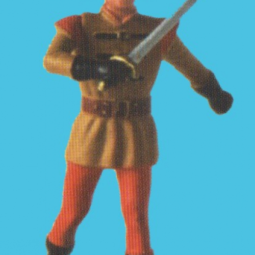 Sir Gibert avec épée baissée (bras identique collé différement).