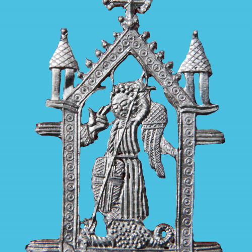 Enseigne à l'effigie de Saint-Michel.
