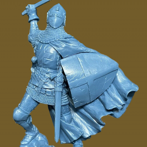 05. Chevalier teutonique avec marteau d'armes et bouclier.