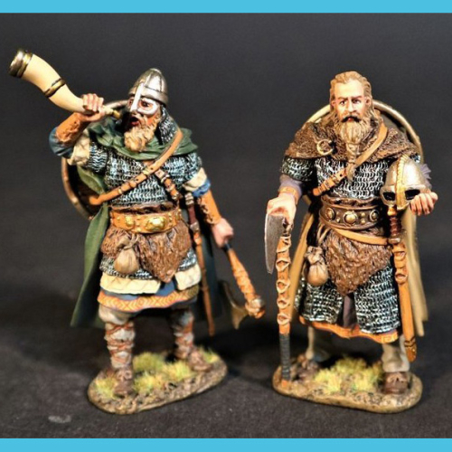 VIK010     Chef viking et Gjallarhorn.