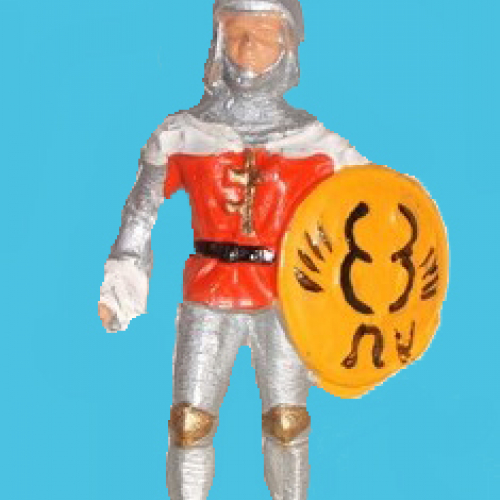 CH05a Chevalier avec casque à plumet, épée et bouclier rond ailes (version JEM - manque épée - photo forum soldat plastique).