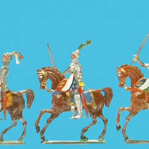 Série demi-ronde bosse - 5,5 cm - les chevaliers à cheval (photo R. Lonsing).