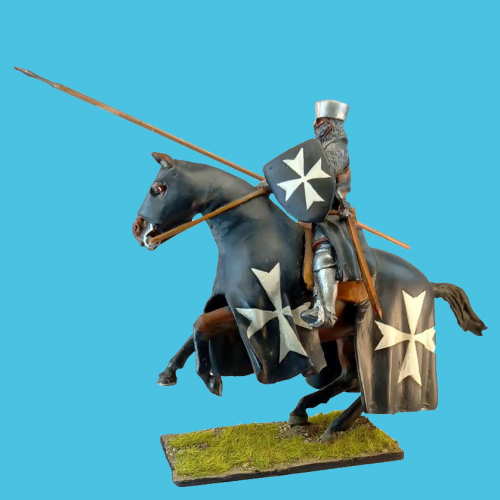 MA020 Cavalier de l'ordre des Hospitaliers avec lance et bouclier.