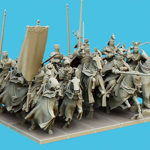 Charge de chevaliers.