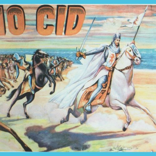 Boîte N°230 - Mio Cid - Illustration de El Cid sur le couvercle (Photo extraite du livre en référence de Juan Hermida).