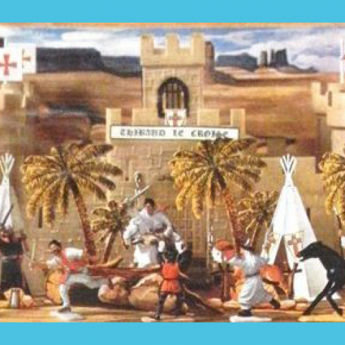 Publicité pour le château fort "Thibaud le croisé" (photo forum soldat plastique).