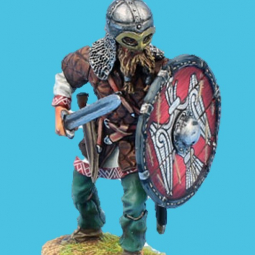 VIK017  Viking avec épée et bouclier.
